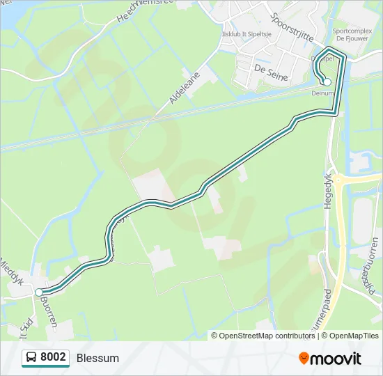 8002 Bus Line Map