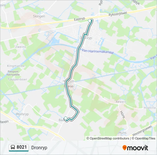 8021 Bus Line Map