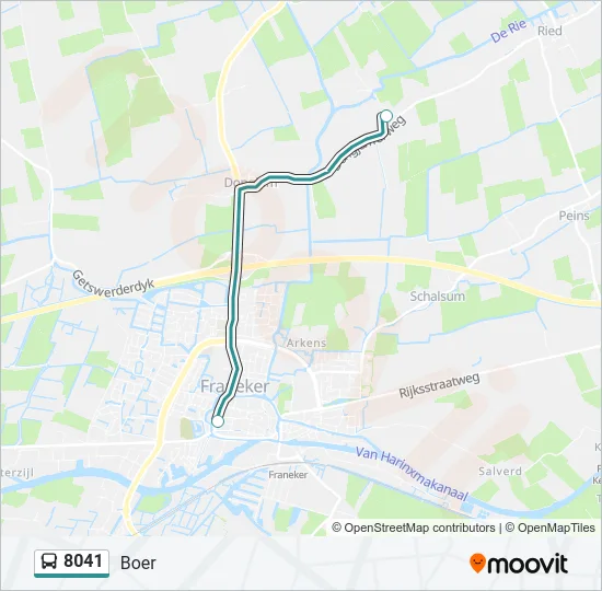 8041 Bus Line Map