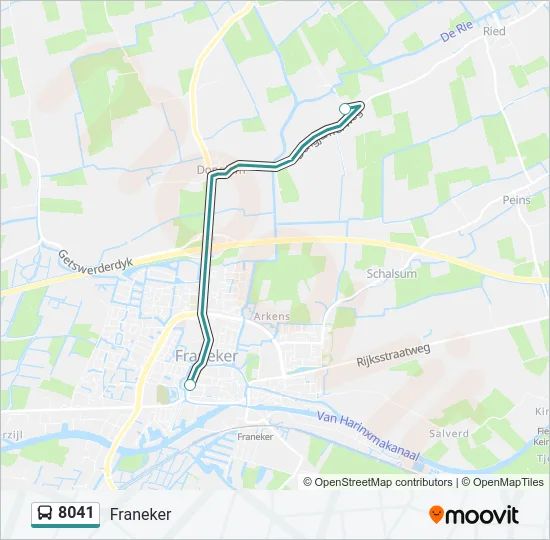 8041 Bus Line Map