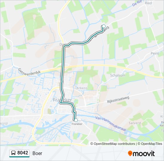 8042 bus Line Map