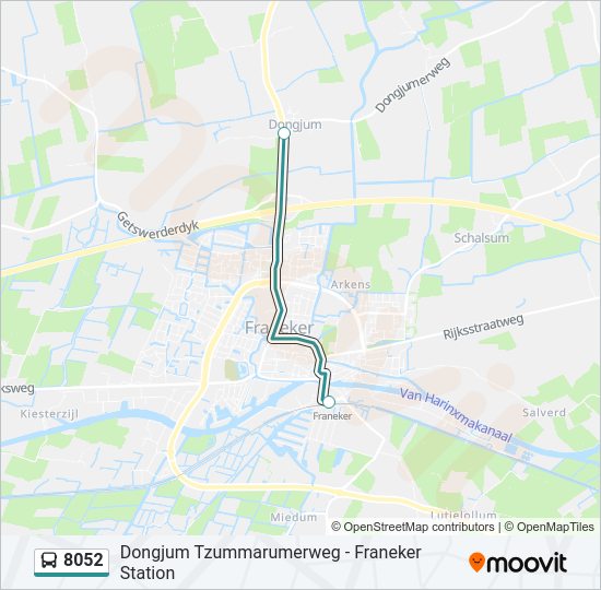 8052 Bus Line Map