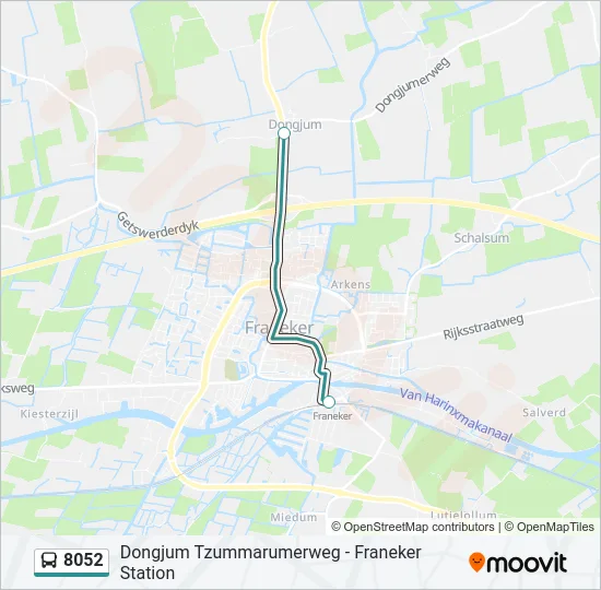 8052 Bus Line Map
