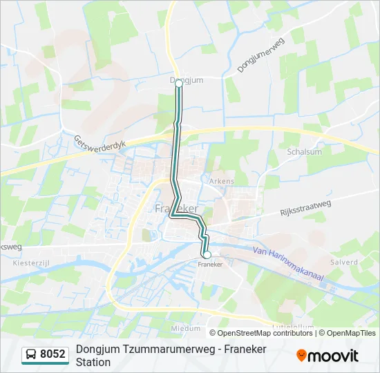 8052 Bus Line Map