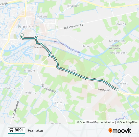 8091 Bus Line Map