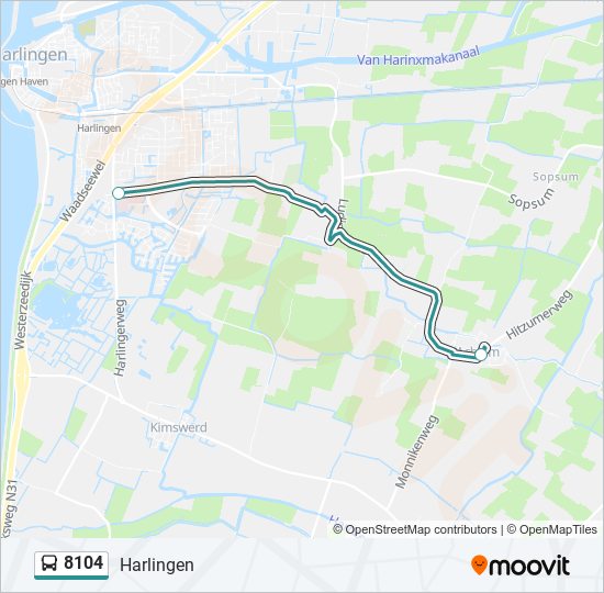 8104 bus Line Map