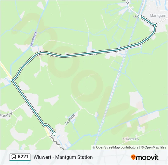 8221 Bus Line Map
