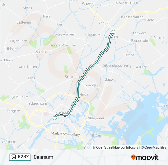 8232 Bus Line Map