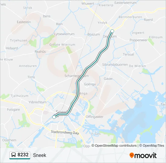 8232 Bus Line Map