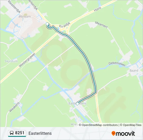8251 Bus Line Map