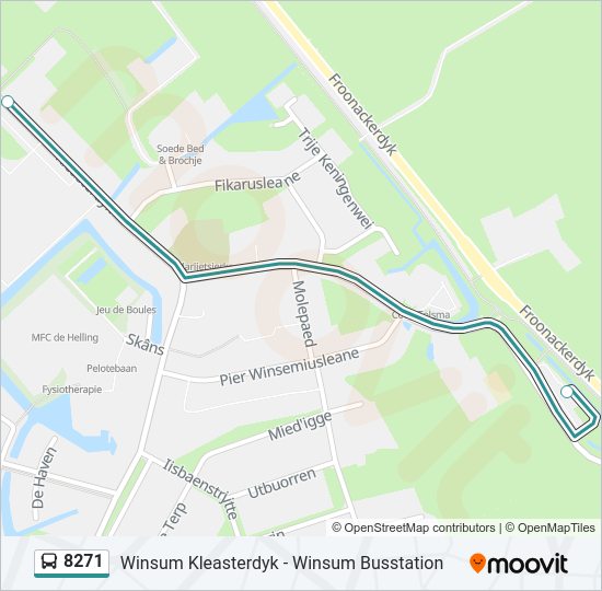 8271 bus Line Map