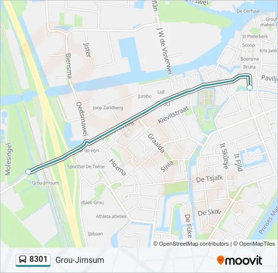 8301 Bus Line Map