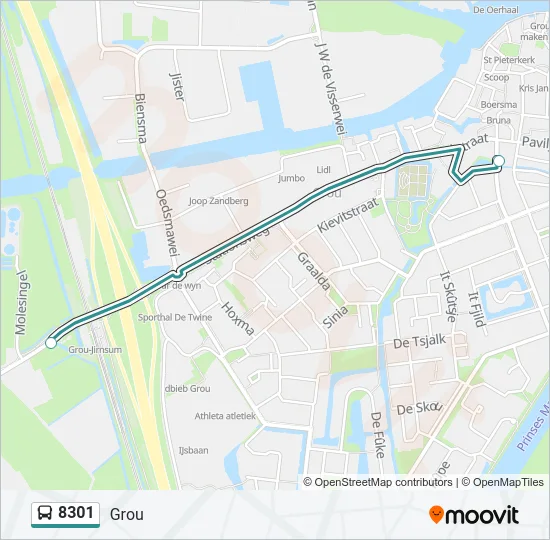 8301 Bus Line Map