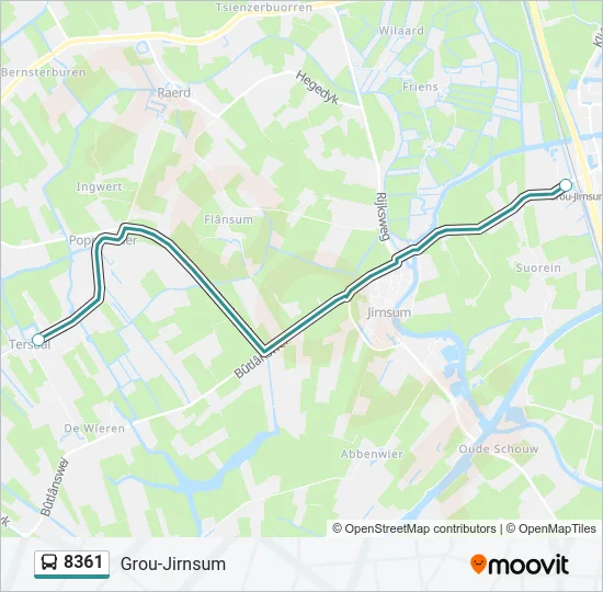 8361 Bus Line Map