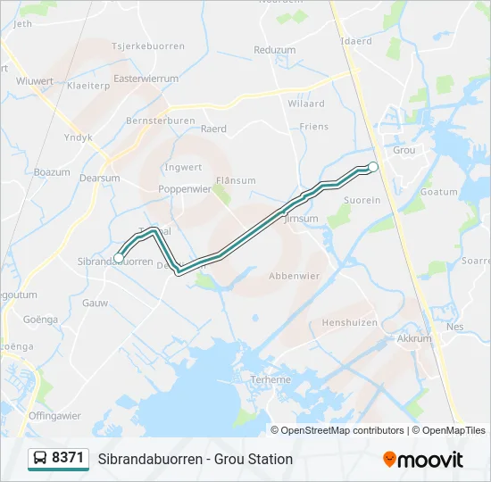 8371 Bus Line Map