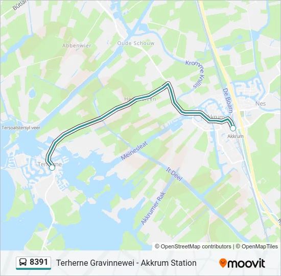8391 Bus Line Map