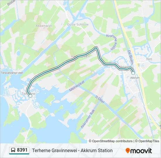 8391 Bus Line Map