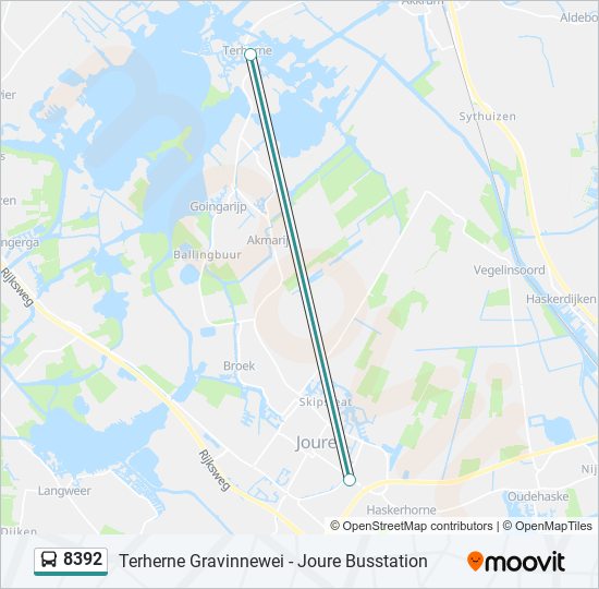 8392 bus Line Map