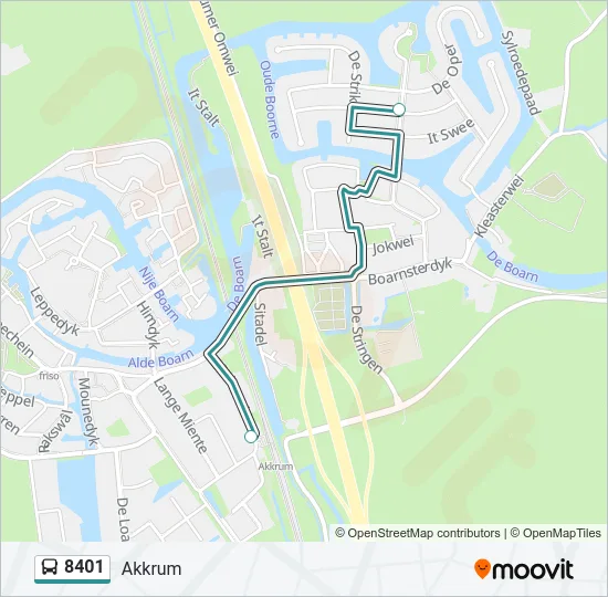 8401 Bus Line Map