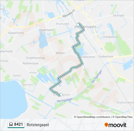 8421 Bus Line Map