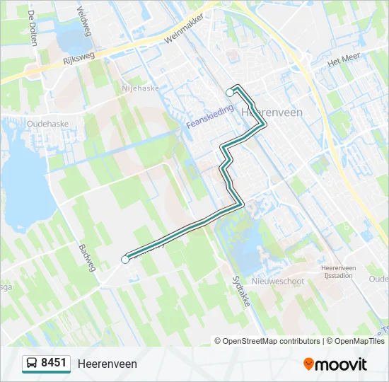 8451 Bus Line Map