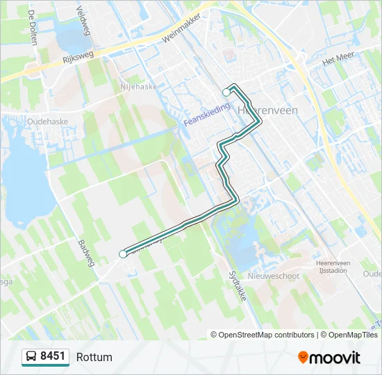 8451 Bus Line Map
