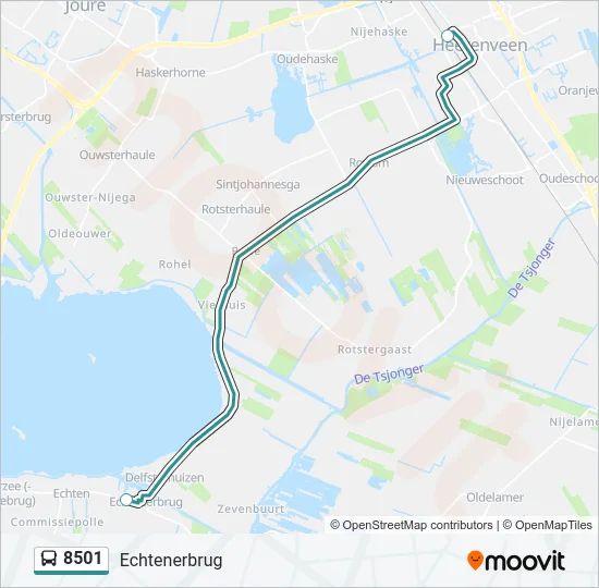 8501 Bus Line Map