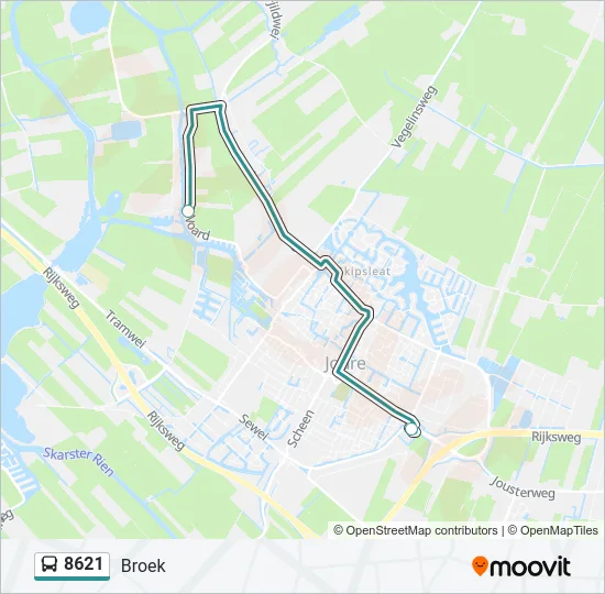 8621 Bus Line Map