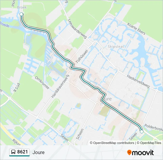 8621 Bus Line Map