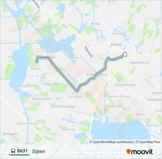 8631 Bus Line Map