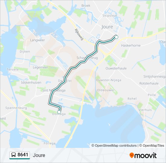 8641 bus Line Map