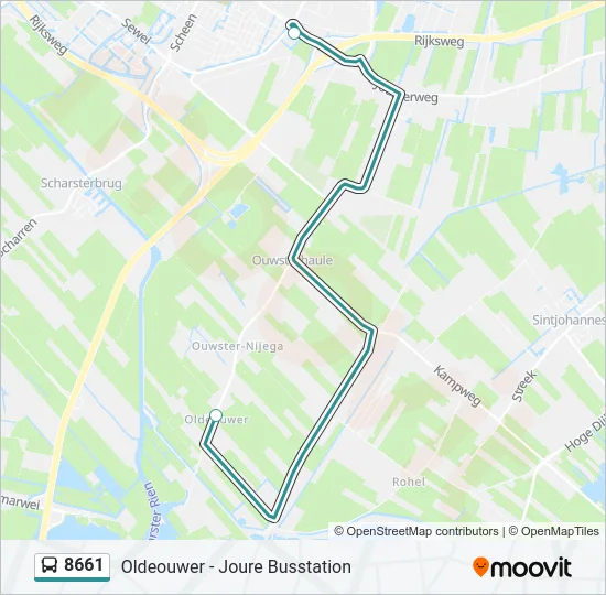 8661 Bus Line Map