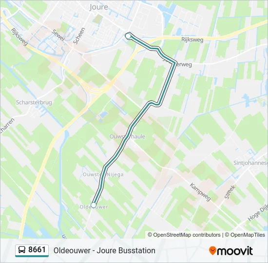 8661 Bus Line Map