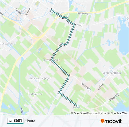 8681 Bus Line Map
