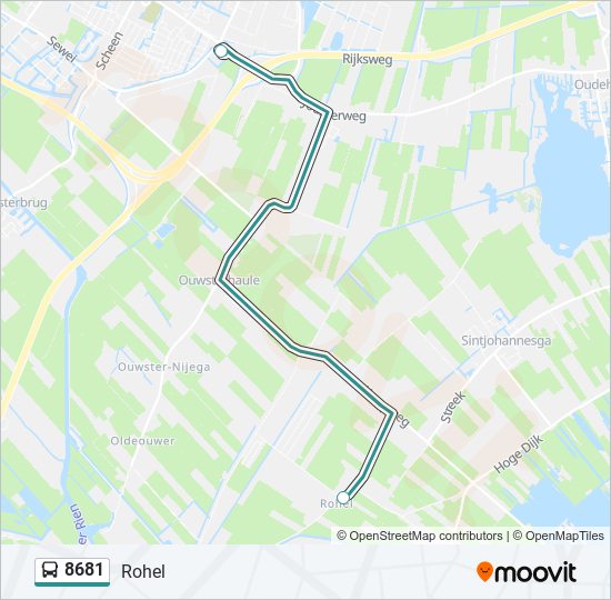 8681 bus Line Map