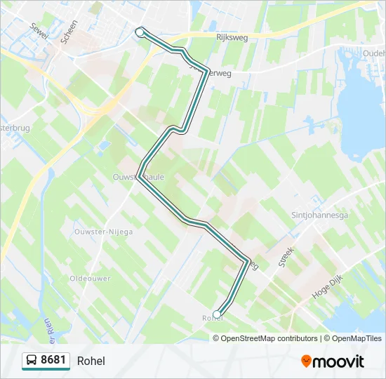8681 Bus Line Map