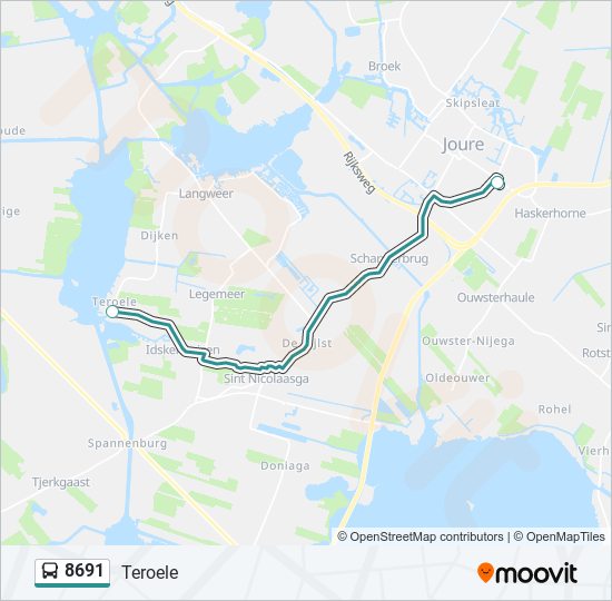 8691 bus Line Map