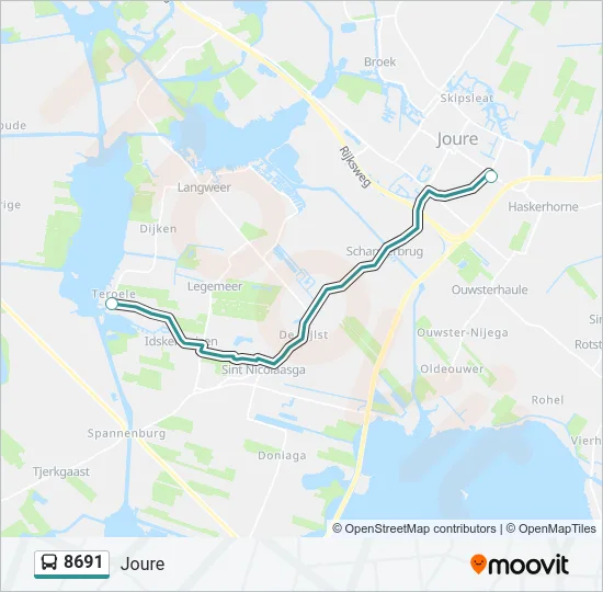 8691 Bus Line Map