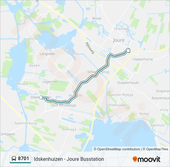 8701 Bus Line Map