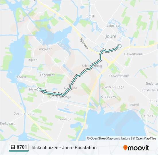 8701 Bus Line Map