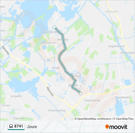 8741 Bus Line Map