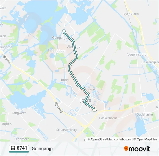 8741 Bus Line Map