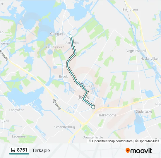 8751 Bus Line Map