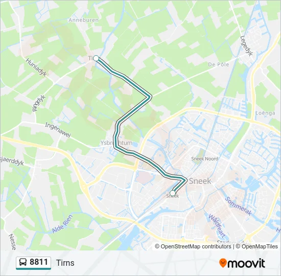 8811 Bus Line Map