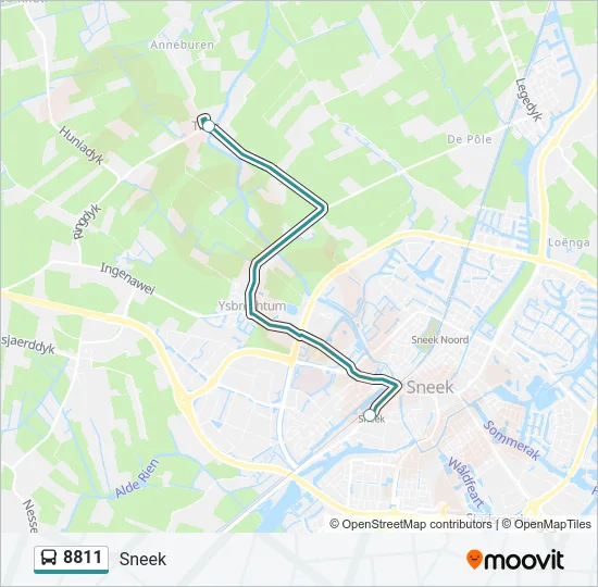 8811 Bus Line Map
