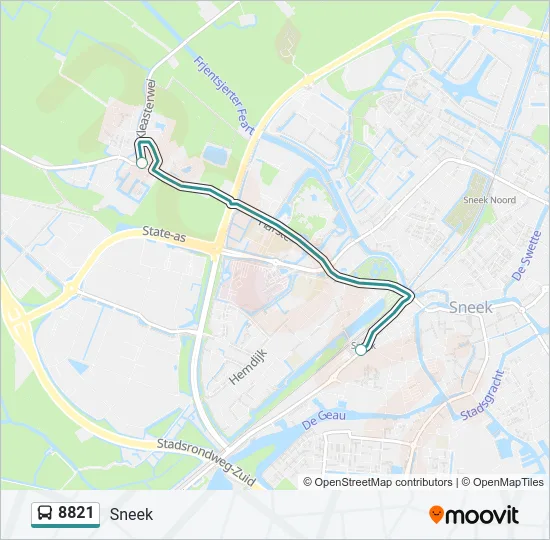 8821 Bus Line Map
