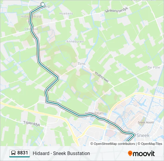 8831 Bus Line Map