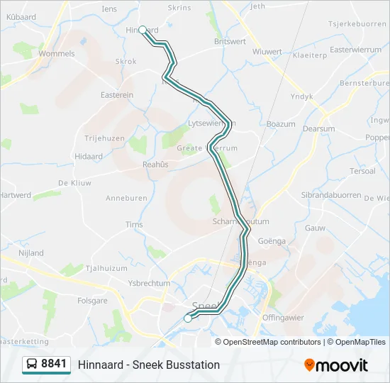 8841 Bus Line Map