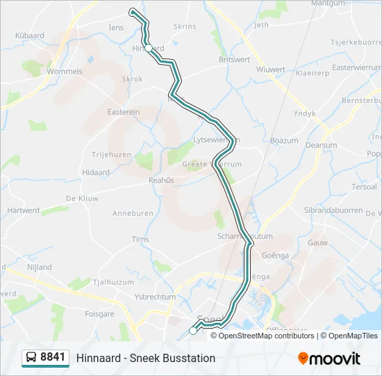8841 Bus Line Map