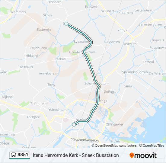 8851 bus Line Map